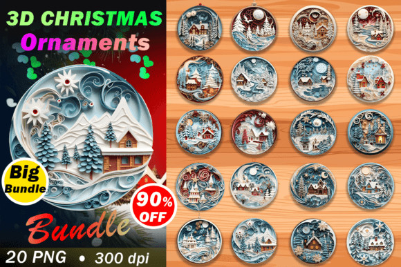3D Christmas Ornament Bundle: A Creative Resource for Designers and Hobbyists