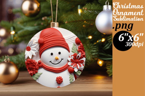 3D Holiday Circle Snowman: A Versatile Design for Sublimation Projects