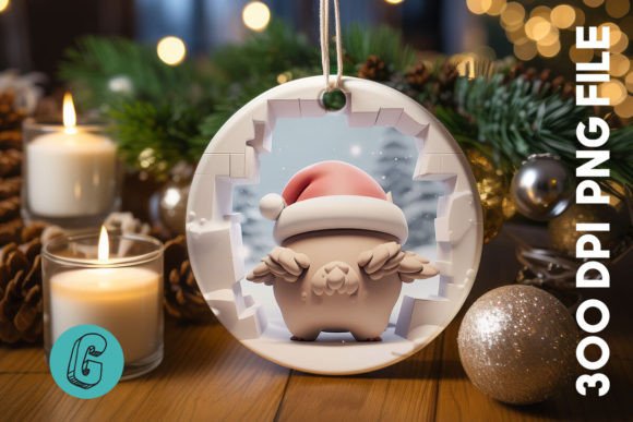 3D Owl Break Through Ornament Back 91