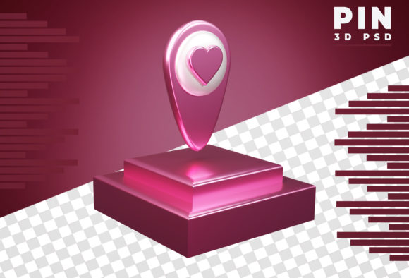 3d Pin Logo Twitter Rendering for Modern Branding