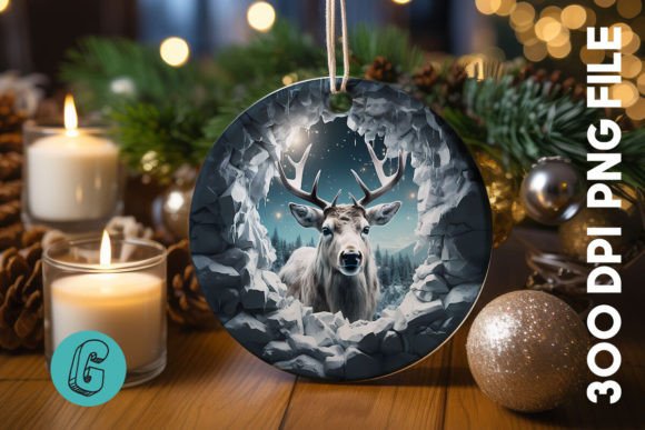 3D Reindeer Break Through Ornament 04: A Strategic Asset for Creative Execution