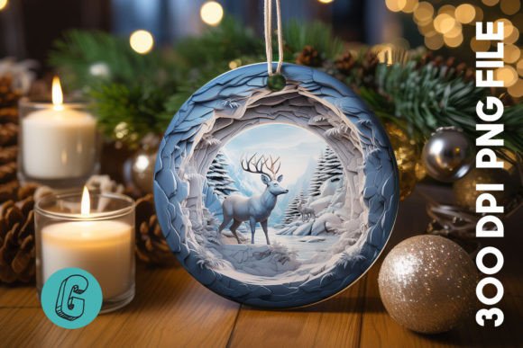 3D Reindeer Break Through Ornament 29: Creative Holiday Magic