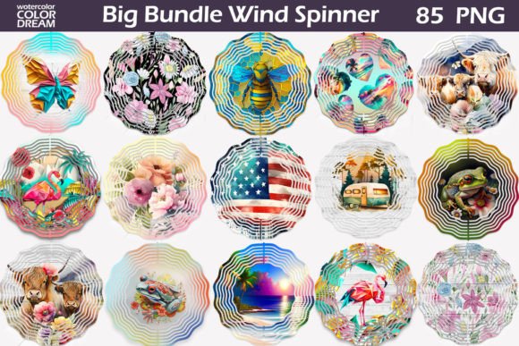 3D Wind Spinner Bundle: Elevating Outdoor Decor with High-Resolution Sublimation Designs
