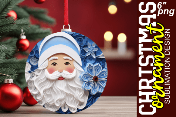3D Xmas Circle Charm: A Versatile Sublimation Design for Holiday Creations
