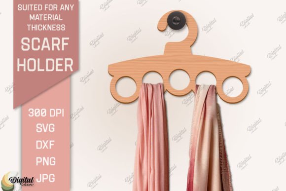 Scarf Holder SVG: The Ultimate 3D Scarf Hanger Laser Design for Creative Projects
