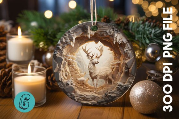 Unleash Your Creativity with the 3D Reindeer Break Through Ornament 10