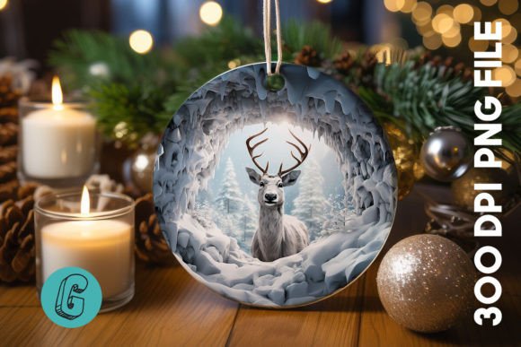 Unleash Your Creativity with the 3D Reindeer Break Through Ornament 09