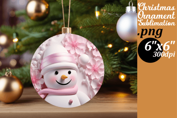 Whimsical 3D Snowman Sublimation